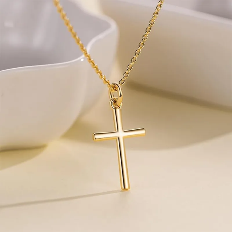 14k Gold Women Cross Fashion Necklace
