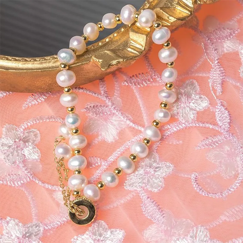 Women Pearl Alloy Bracelets